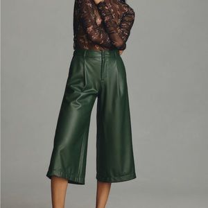 Anthropologie Faux Leather Culottes